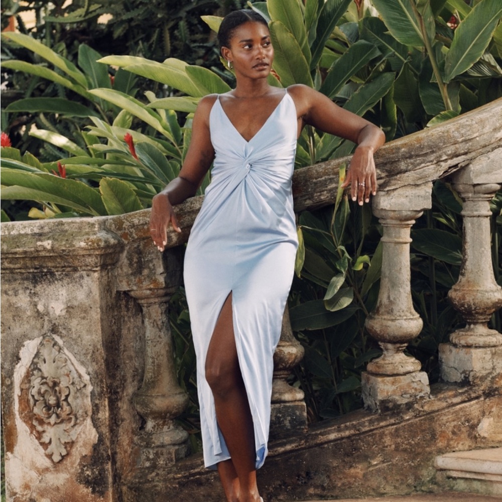 Abercrombie Draped Twist-Front Maxi Dress